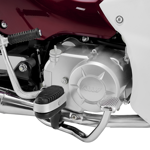 Xe ALLY New 50SE có động cơ được cải tiến với hệ thống buồng đốt hoạt động hiệu quả 