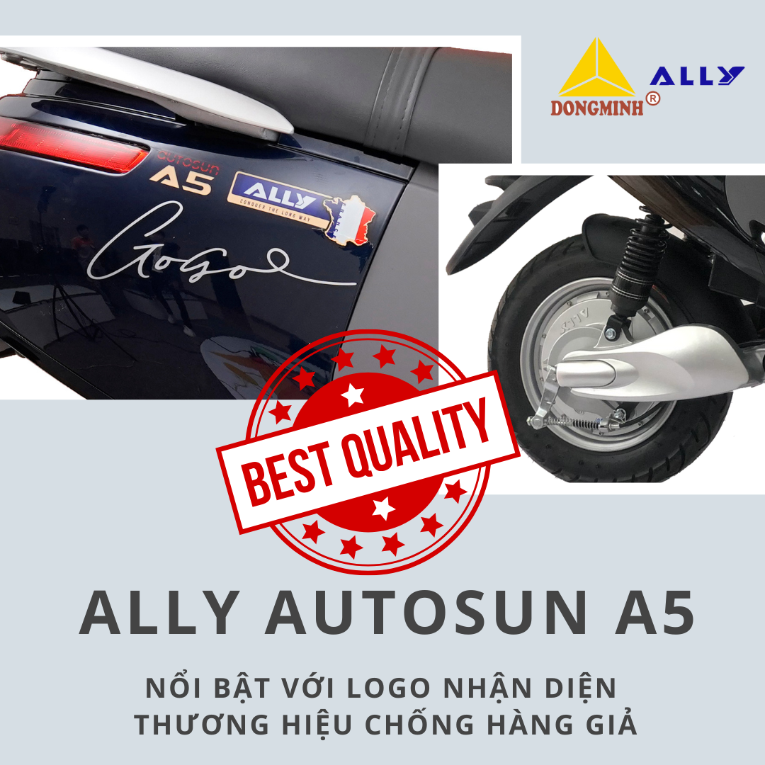 ALLY AUTOSUN A5 nổi bật với logo nhận diện Thương hiệu chống hàng giả