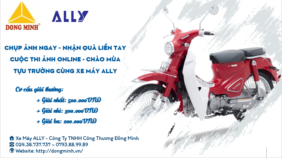 CUỘC THI ẢNH ONLINE - CHÀO MÙA TỰU TRƯỜNG CÙNG XE MÁY ALLY