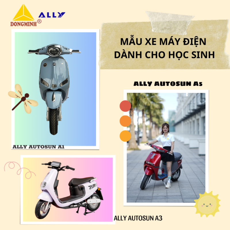 Tổng hợp những mẫu xe máy điện dành cho học sinh chính hãng ALLY