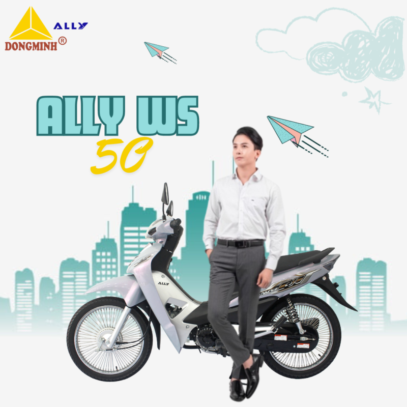 Mẫu xe số ALLY WS 50 mạnh mẽ, khỏe khoắn, nhiều ưu điểm