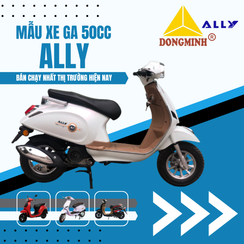 Các mẫu xe ga 50cc ALLY trẻ trung hot nhất hiện nay