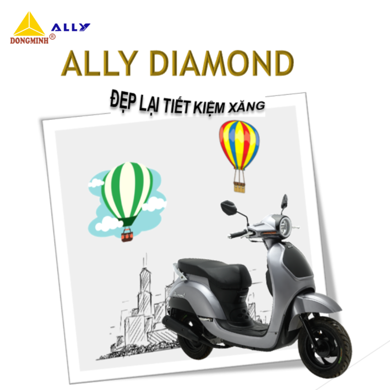 ALLY DIAMOND mẫu xe 50cc đẹp và tiết kiệm xăng