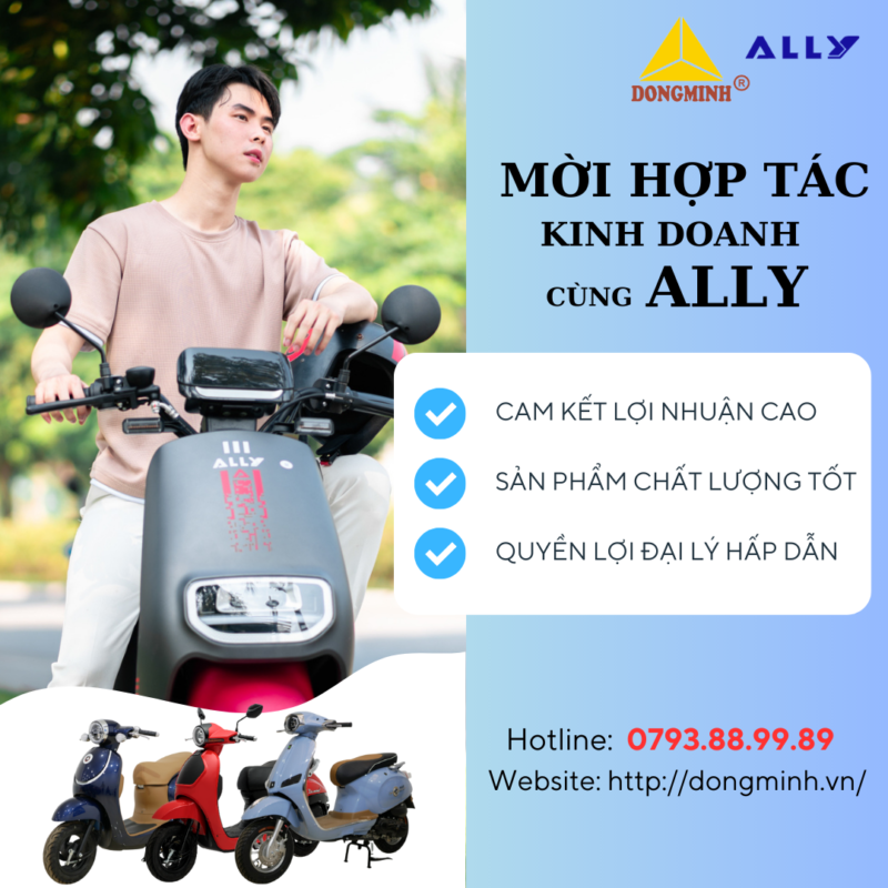 Nhận vô vàn quyền lợi khi hợp tác cùng xe máy, xe điện ALLY