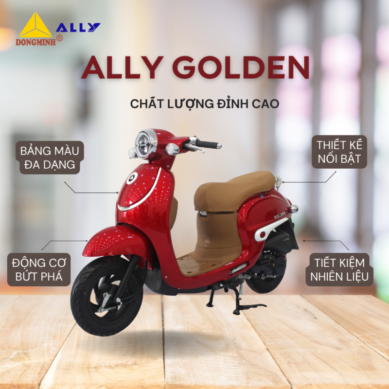 ALLY GOLDEN mẫu xe ga 50cc chính hãng, chất lượng đỉnh cao