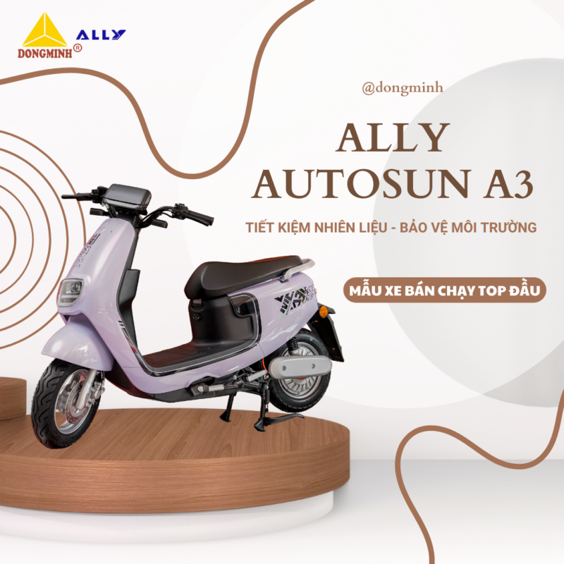 ALLY AUTOSUN A3 xe máy điện nhỏ gọn nhưng đầy tiện ích