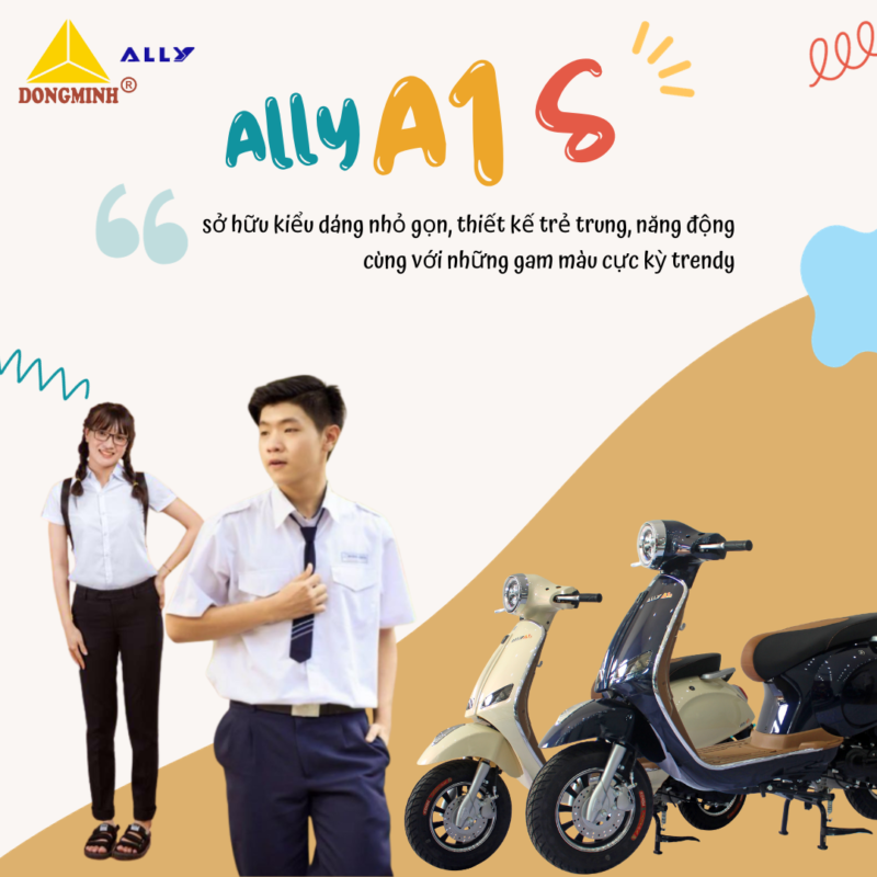 Nhân đôi tự tin với xe tay ga 50cc Ally A1 S