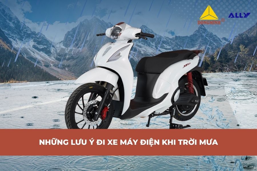 Những Lưu Ý Đi Xe Máy Điện Khi Trời Mưa